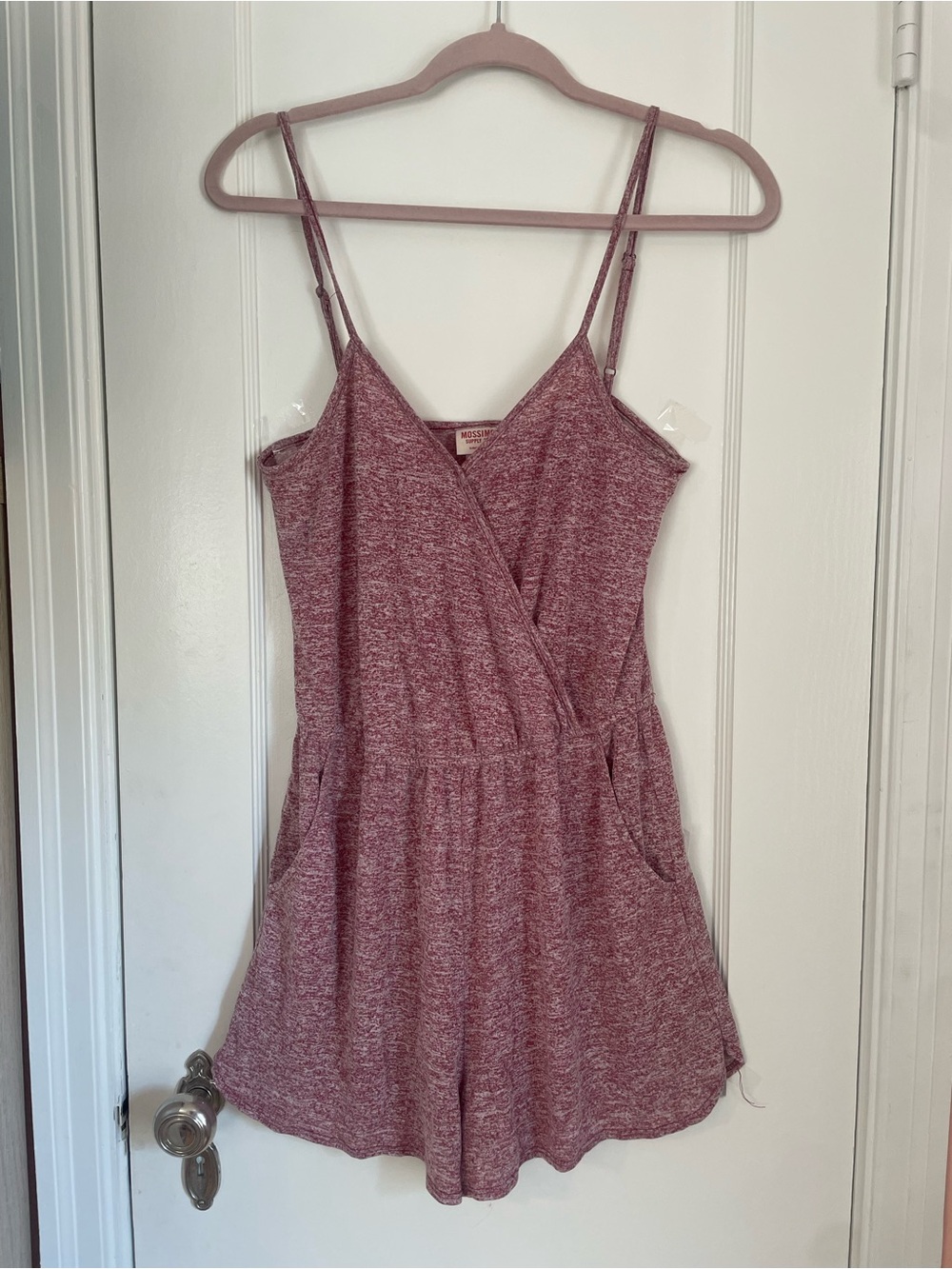 Mossimo Supply Co. Marled Mauve Sleeveless Romper